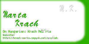 marta krach business card